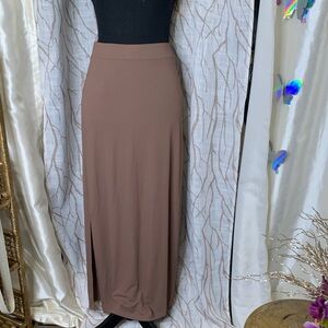 Brown Maxi Skirt - Classic Straight Fit